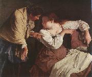 GENTILESCHI, Orazio Two Women with a Mirror fge oil painting